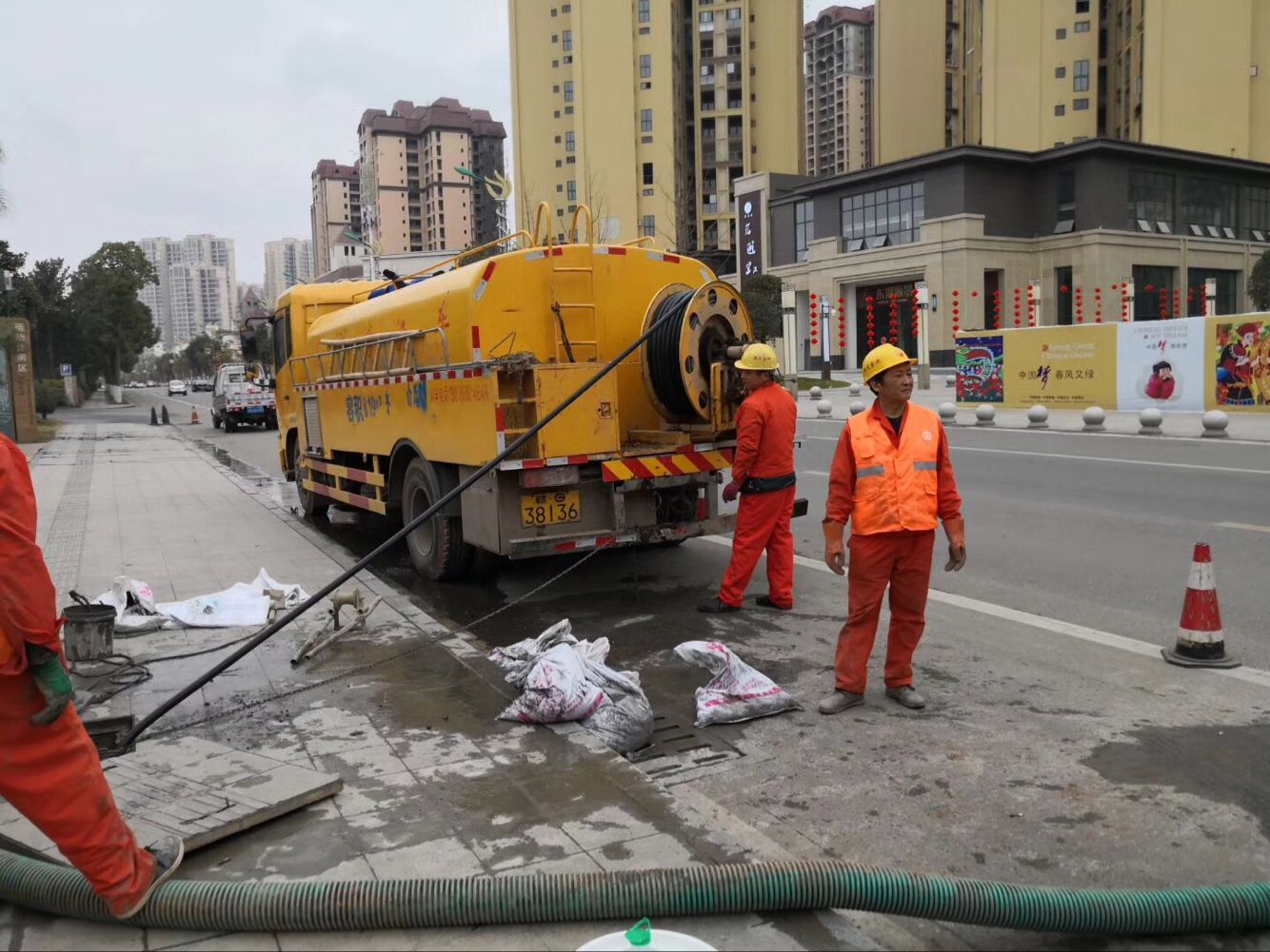 浉河排污管道清淤-管道清洗